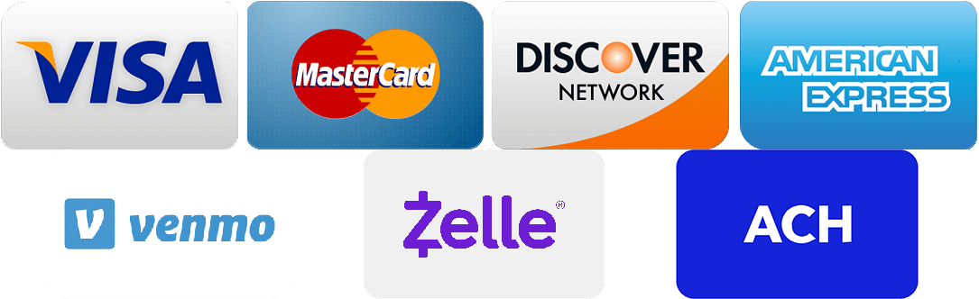 Payment types we accept for carpet cleaning